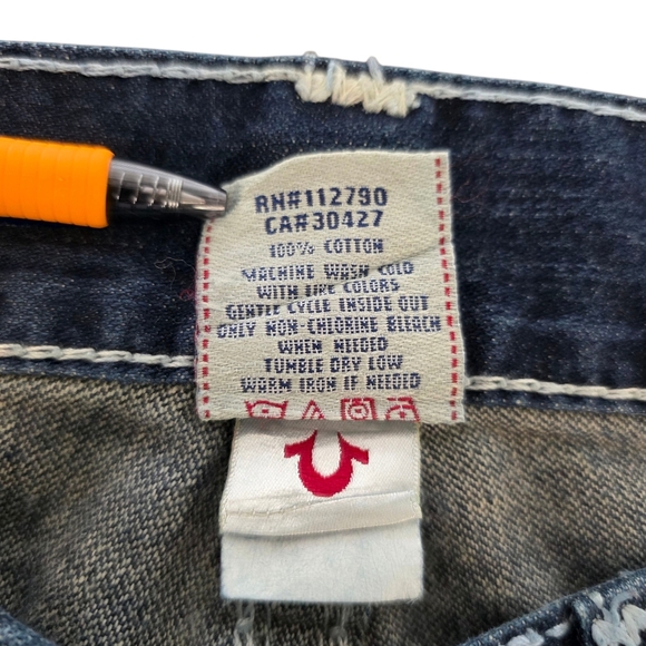 Vintage Y2K True Religion Ricky Big QT Straight Leg Jeans Size 32x32 Made in USA - Picture 6 of 8